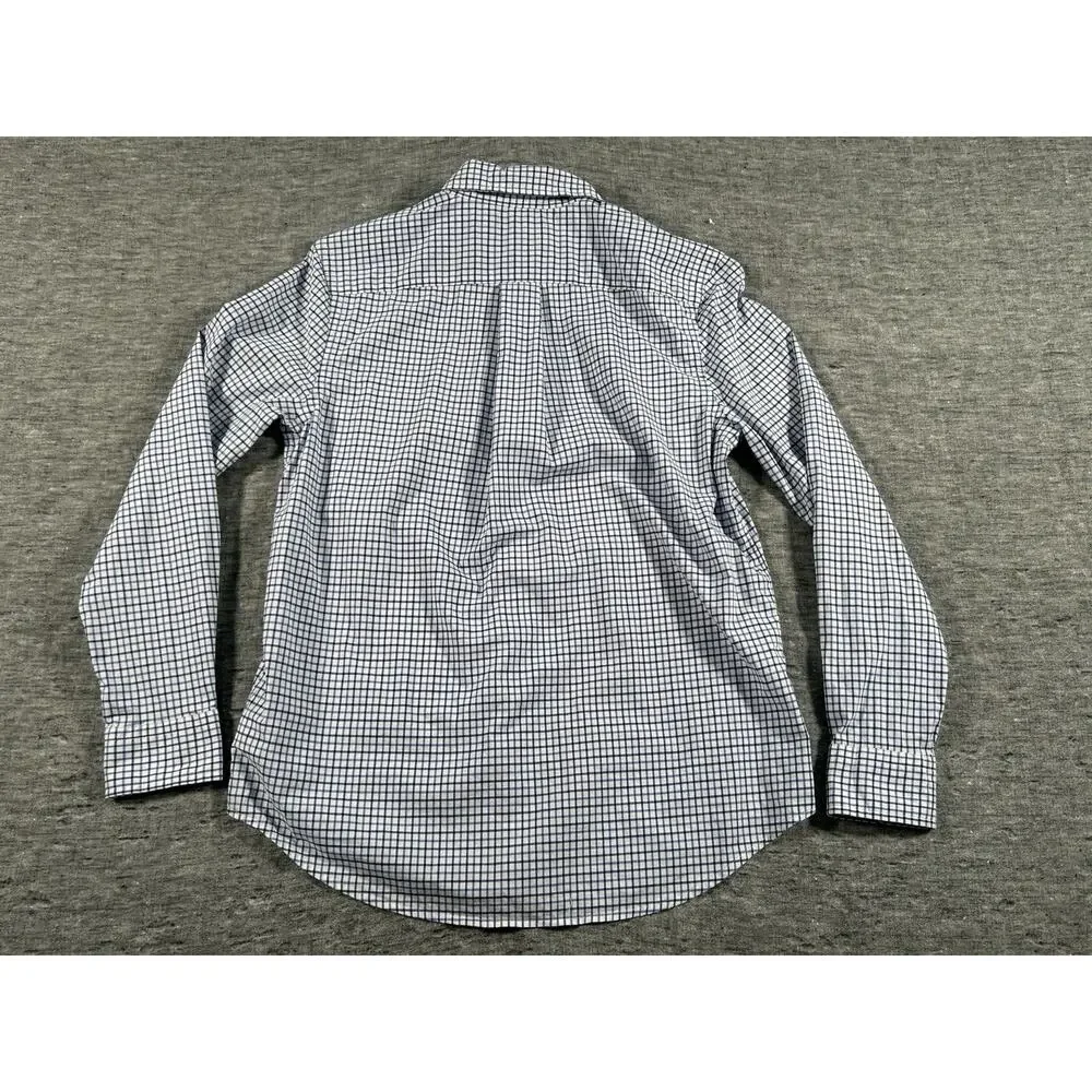 Ralph Lauren Natural Stretch Shirt Boys Large 14-16 Plaid Long Sleeve Cotton